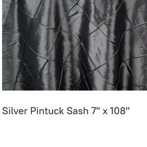 Silver Pintuck Chair Sash